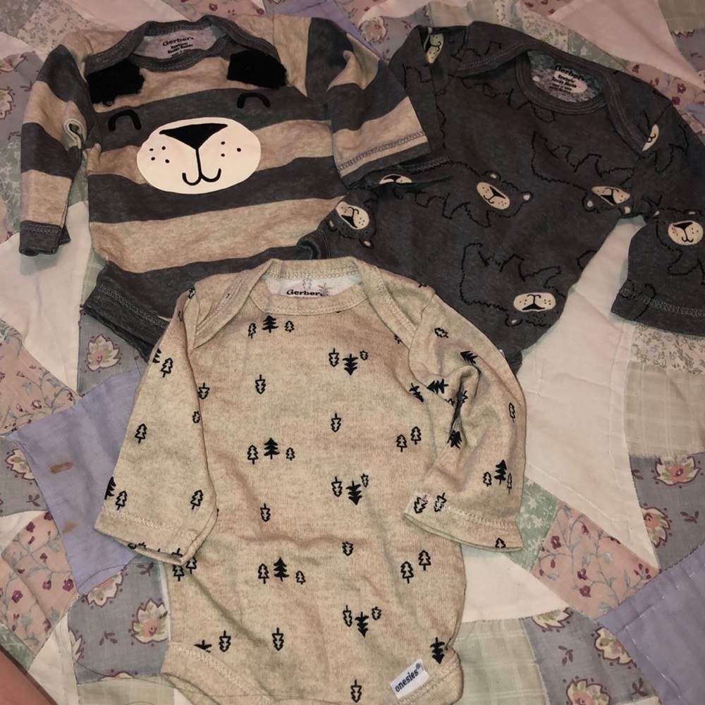 Newborn bodysuit bear bundle❤️